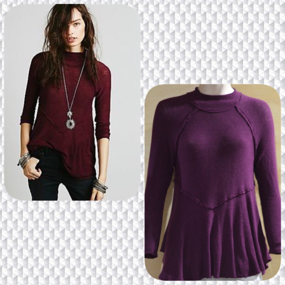 Free People Intimately Weekends Mock Neck Top